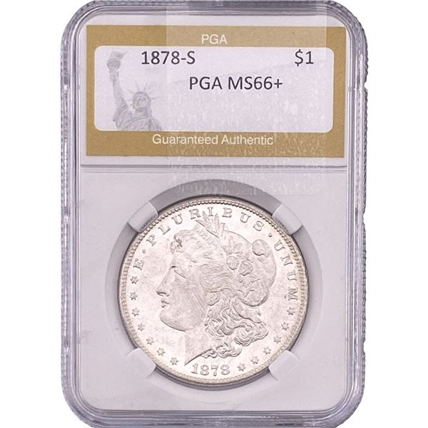 1878-S Morgan Silver Dollar PGA MS66+