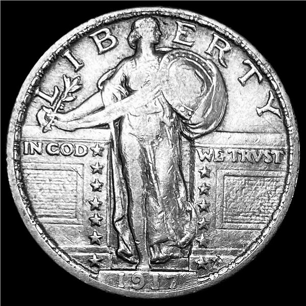 1917 Type 1 Standing Liberty Quarter NEARLY  UNCIRCULATED