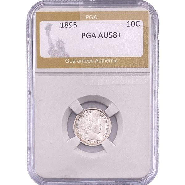 1895 Barber Dime PGA AU58+