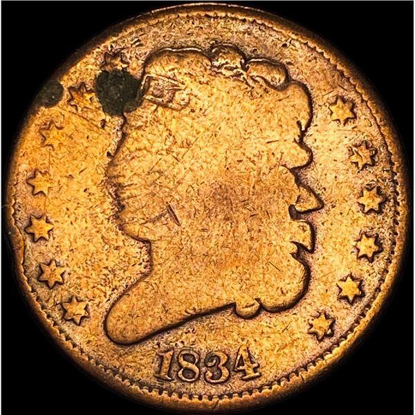 1834 Classic Head Half Cent NICELY CIRCULATED