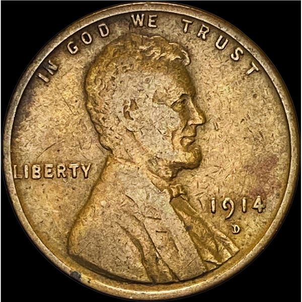 1914-D Lincoln Wheat Cent LIGHTLY CIRCULATED
