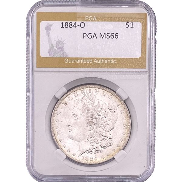 1884-O Morgan Silver Dollar PGA MS66