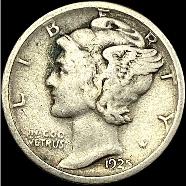 1925-S Silver Mercury Dime LIGHTLY CIRCULATED