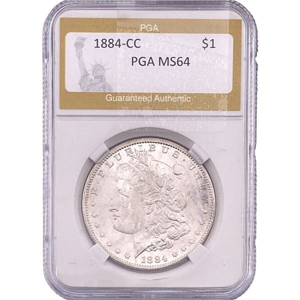 1884-CC Morgan Silver Dollar PGA MS64