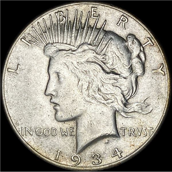 1934-S Silver Peace Dollar NEARLY  UNCIRCULATED