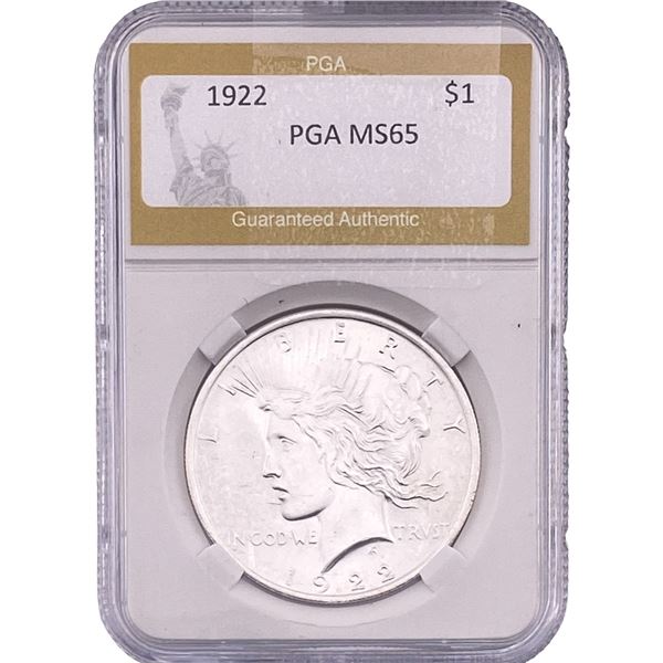 1922 Silver Peace Dollar PGA MS65