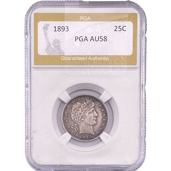 1893 Barber Quarter PGA MS58