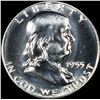 Image 1 : 1955 Franklin Silver Half Dollar CHOICE PROOF