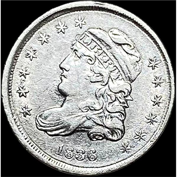 1836 Silver Capped Bust Half Dime CLOSELY  UNCIRCULATED