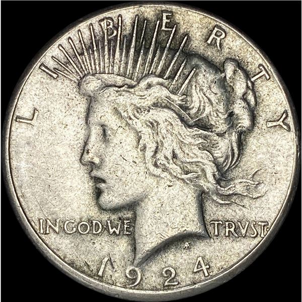 1924-S Silver Peace Dollar NEARLY  UNCIRCULATED