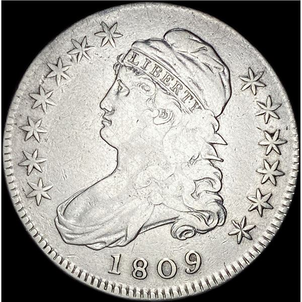 1809 Capped Bust Half Dollar LIGHTLY  CIRCULATED