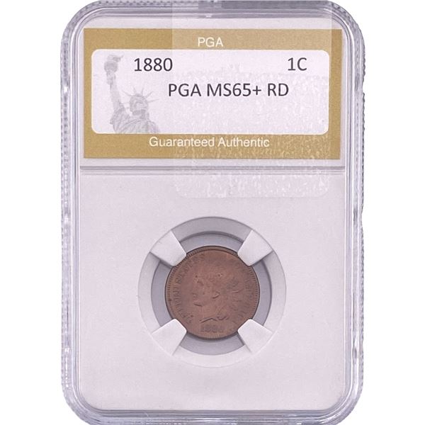 1880 Indian Head Cent PGA MS65+ RD