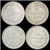 Image 2 : [3 Coins]1923 Soviet Union Silver 10 Kopeks CLOSELY UNCIRCULATED