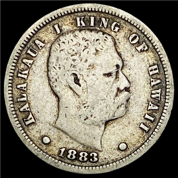 1883 Hawaii Silver Dime NEARLY UNCIRCULATED