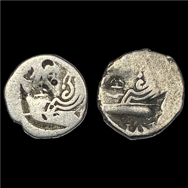 [2Coins]India West. Satraps 278-295 Silver Drachm NEARLY UNCIRCULATED