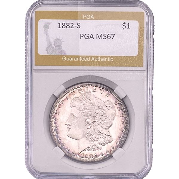 1882-S Morgan Silver Dollar PGA MS67