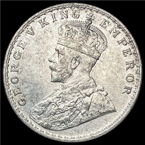 1918 British Inda Silver Rupee UNCIRCULATED