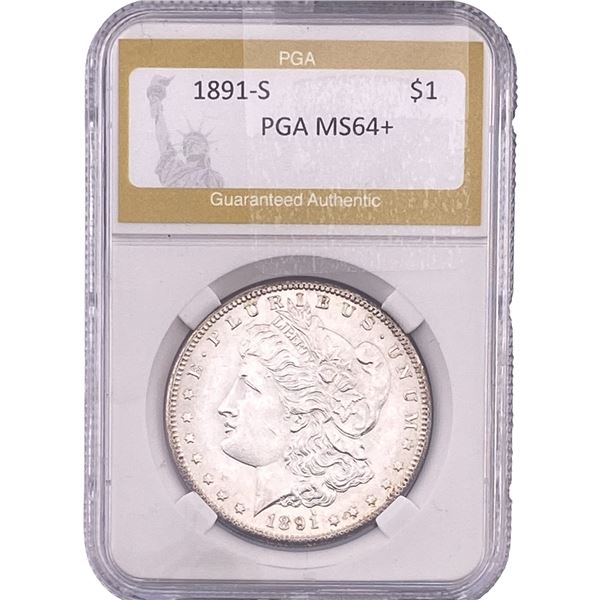 1891-S Morgan Silver Dollar PGA MS64+