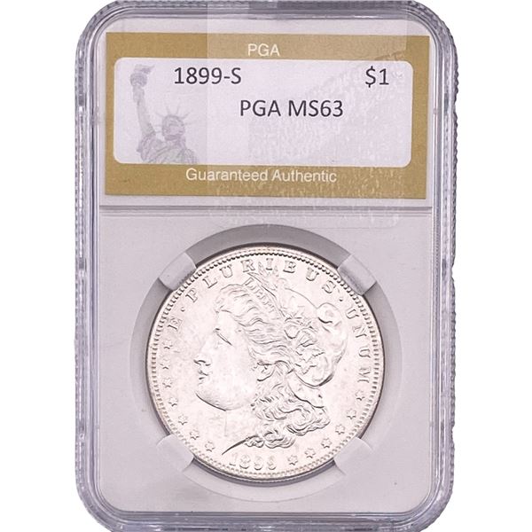1899-S Morgan Silver Dollar PGA MS63