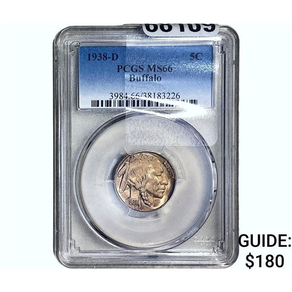 1938-D Buffalo Nickel PCGS MS66