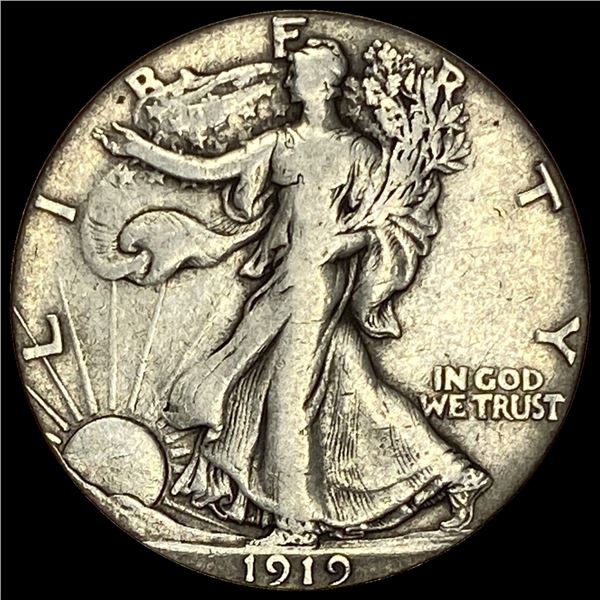 1919 Walking Liberty Half Dollar LIGHTLY CIRCULATED