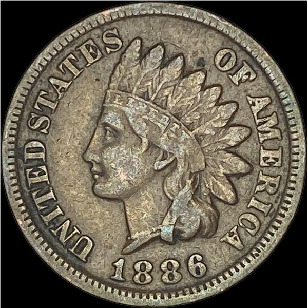 1886 Indian Head Cent ABOUT UNCIRCULATED