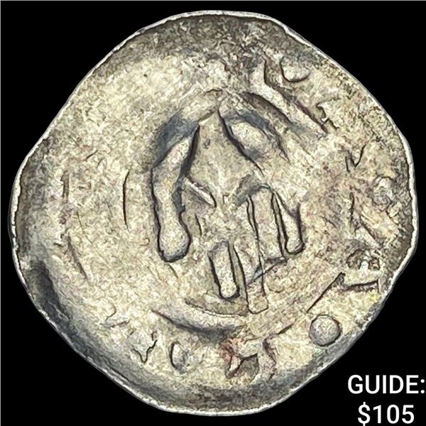 1250-1300 Germany Silver Hand Heller NEARLY UNCIRCULATED