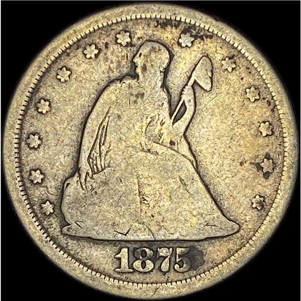 1875-S Silver Twenty Cent Piece NICELY  CIRCULATED