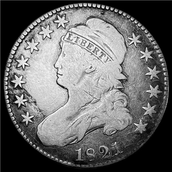 1821 Capped Bust Half Dollar NICELY  CIRCULATED