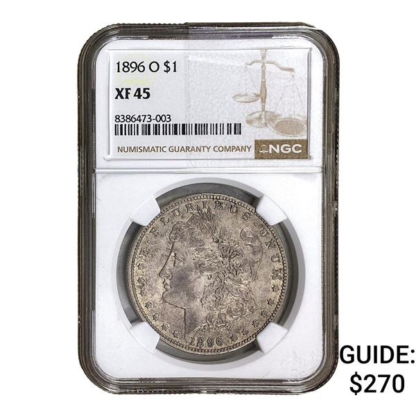 1896-O Morgan Silver Dollar NGC XF45