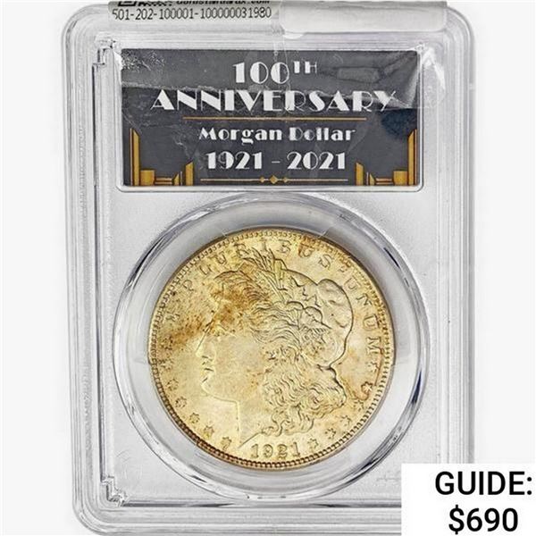 1921-S Morgan Silver Dollar PCGS MS64 100th Anniv.