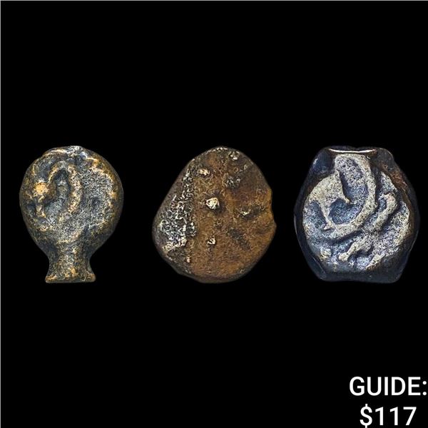 [3 Coins] Mark 12:41 Biblical Widow's Mite NEARLY UNCIRCULATED