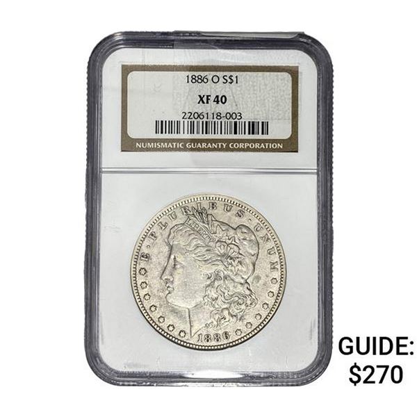 1886-O Morgan Silver Dollar NGC XF40