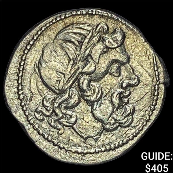 Roman Victoriatus 211-208 BC SIlver Denarius UNCIRCULATED