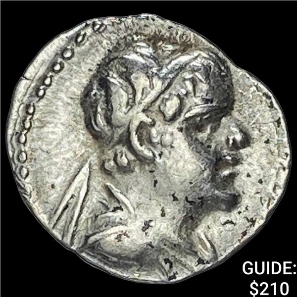 Bactria Eukratides I 170-145 BC Silvil Obol CHOICE AU