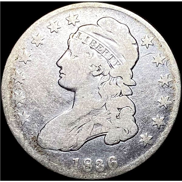 1836 Capped Bust Half Dollar LIGHTLY  CIRCULATED