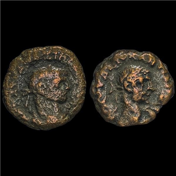 [2 Coins]Roman Egypt 235-284 AD BI Tetradrachm NEARLY UNCIRCULATED