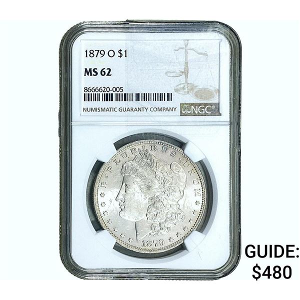1879-O Morgan Silver Dollar NGC MS62