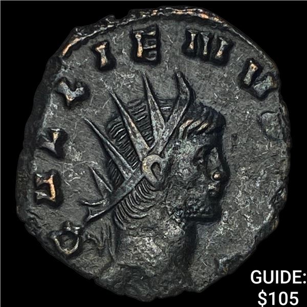Roman Gallienus 253-268 AD BI Dbl Denarius CHOICE AU