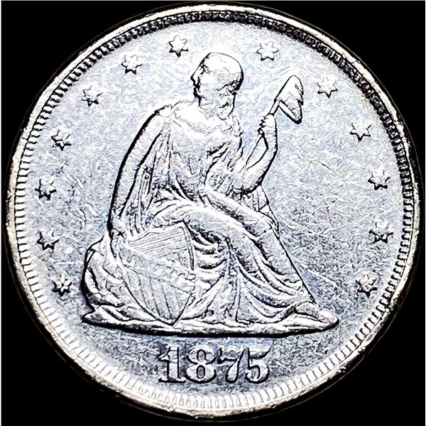 1875 Silver Twenty Cents NEARLY UNCIRCULATED
