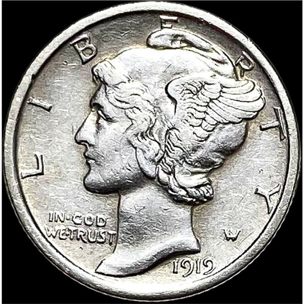 1919 Mercury Dime CLOSELY UNCIRCULATED