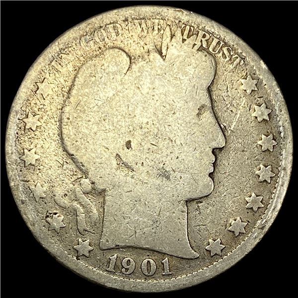 1901-S Silver Barber Half Dollar NICELY  CIRCULATED