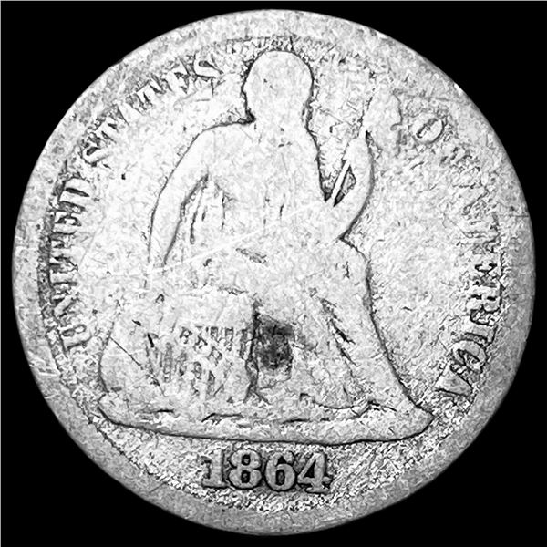 1864-S Seated Liberty Dime NICELY CIRCULATED