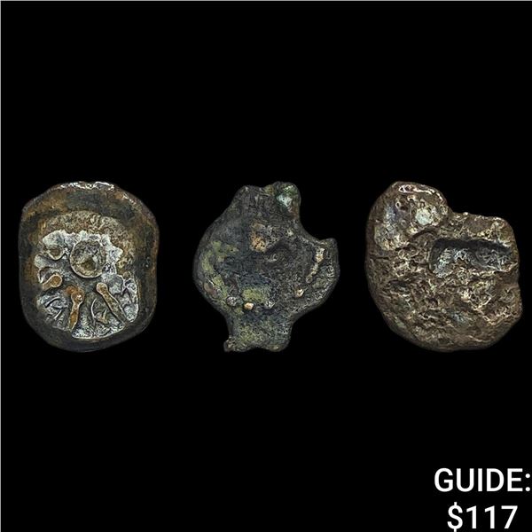 [3 Coins] Mark 12:41 Biblical Widow's Mite NEARLY UNCIRCULATED