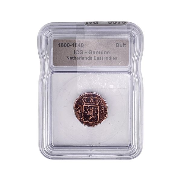 1800-1840 VOV N.E. INDIES Duit ICG Genuine
