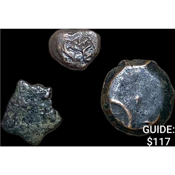 [3 Coins]Mark 12:41 Biblical Widow's Mite 103-76 BC NEARLY UNCIRCULATED