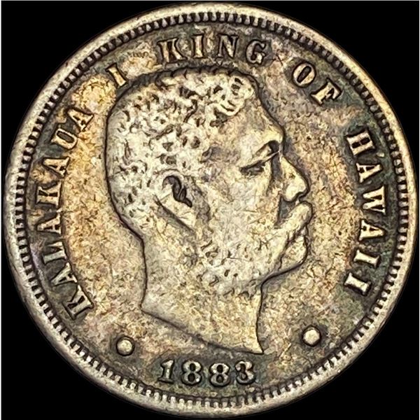 1883 Hawaii Silver Dime NEARLY UNCIRCULATED