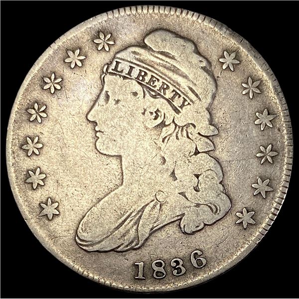 1836 Capped Bust Half Dollar LIGHTLY  CIRCULATED
