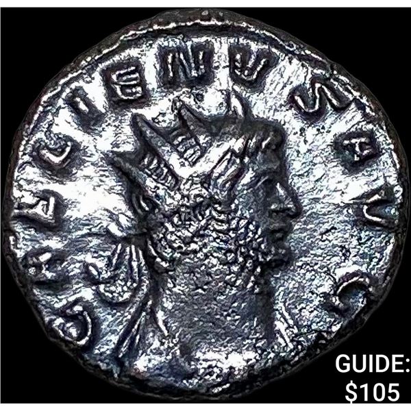 Roman Gallienus 253-268 AD BI Dbl Denarius CHOICE AU