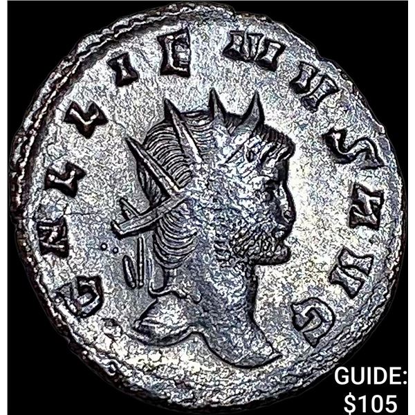 Roman Gallienus 253-268 AD BI Dbl Denarius CHOICE AU